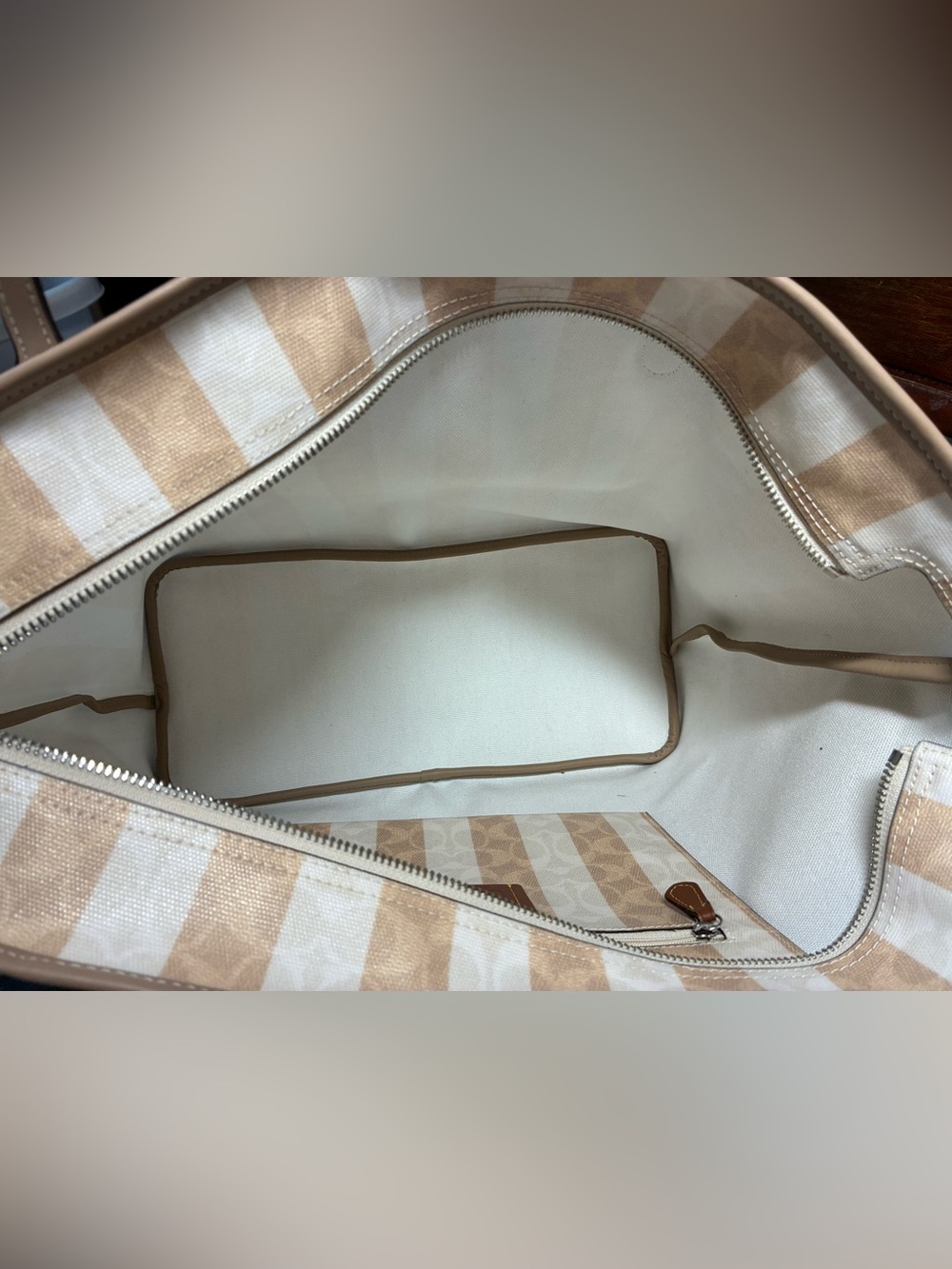 Coach City Signature Striped Tote - Picture 6 of 7